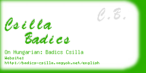 csilla badics business card